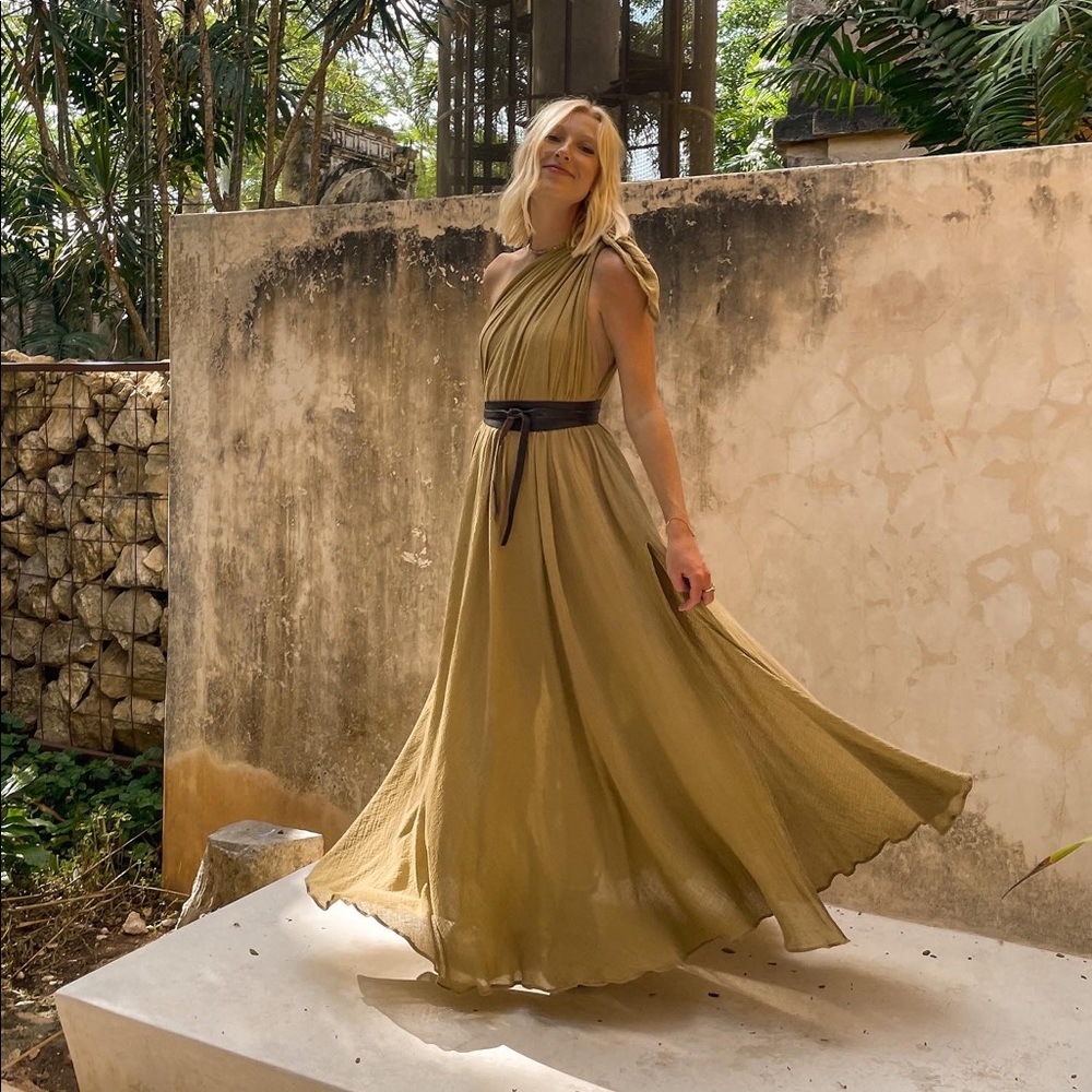LA TROUPE COTTON GAUZY MAXI DRESS (one size)